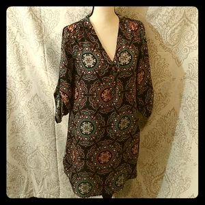 Sheer long bodied blouse